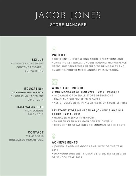 Canva Resume Templates Kizafreedom