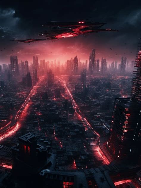 Corrupted City Futuristic City Cyberpunk City City Of Evil