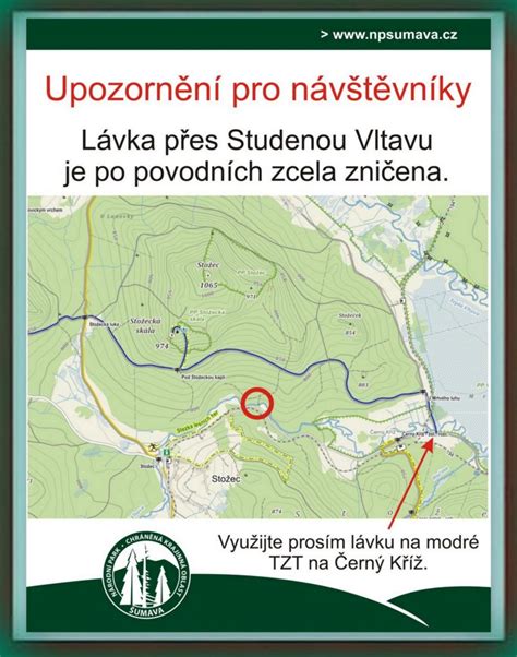 SPRÁVA NÁRODNÍHO PARKU ŠUMAVA Upozorňujeme na dvě uzavírky v oblasti