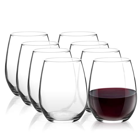 Pasabahce Amber 8 Piece Stemless Wine Glass Set Walmart Walmart