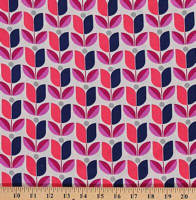 Joel Dewberry Flora Rayon Tulips Tulip Flowers Flower Floral Fabric BTY