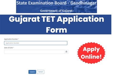 Gujarat Tet Application Form Date Extended Apply Online At Ojas