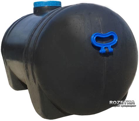 Бочка Пласт Бак горизонтально-овальная 125 л черная непищевая (1393kmd ...