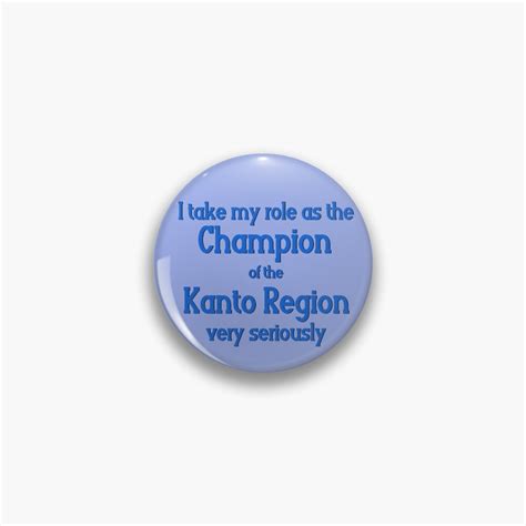 "Kanto Champion" Pin for Sale by blue-jay-art | Redbubble