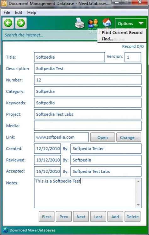 Document Management Database 10 Download Screenshots