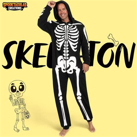 Top Quality Mens Skeleton Jumpsuit Costume