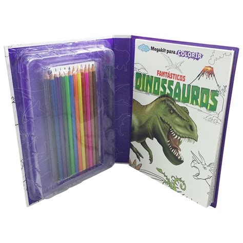 Megakit Para Colorir Fantásticos Dinossauros Editora BrasiLeitura