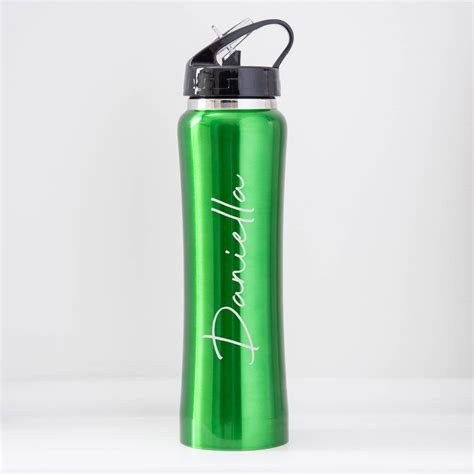 Personalised Large Name Sports Style Thermos Water Bottle Spoken