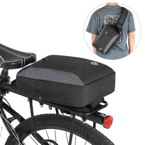 2 In 1 Bicycle Trunk Bag Casual Chest Sling Pack Bag Cycling Bike Rear