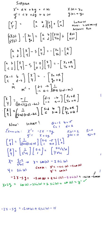 Solving Some Systems Using Laplace Transforms Bu Elementary Differential Equations Section 2