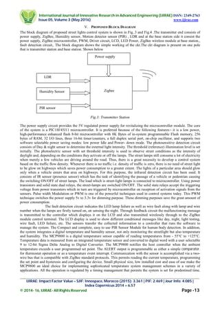 Modern LED Street Lighting System With Intensity Control Based On