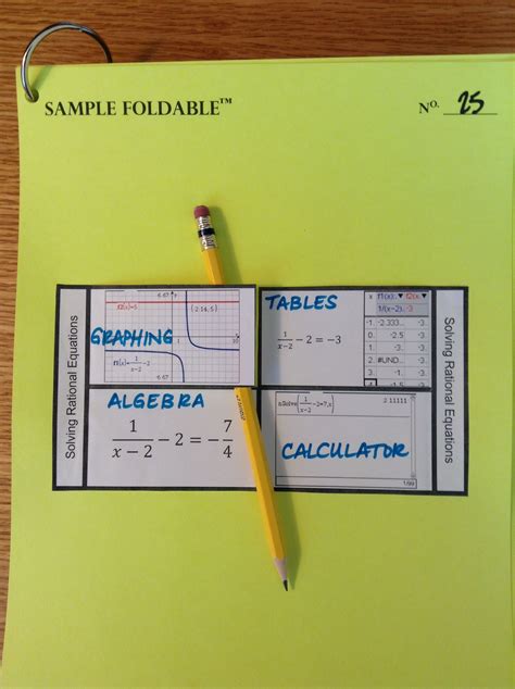 Solving Rational Equations Foldable Using Multiple Representations And