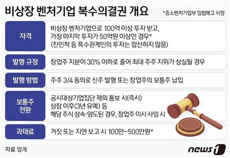 100억 이상 투자 복수의결권 허용문턱 높다 Vs 최소한 안전장치 파이낸셜뉴스