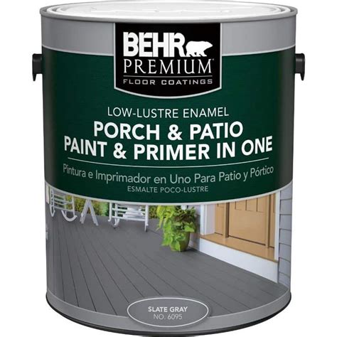 BEHR Premium 1 Gal 6095 Slate Gray Low Lustre Interior Exterior Paint