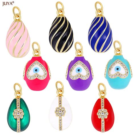 Juya Zirkon B Sen Blick Charms Plattiert Gold Anh Nger Passen DIY