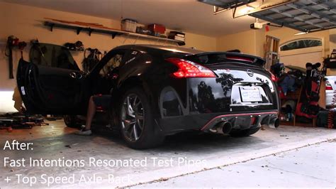 370z Top Speed Axleback Fast Intentions Resonated Test Pipes Youtube