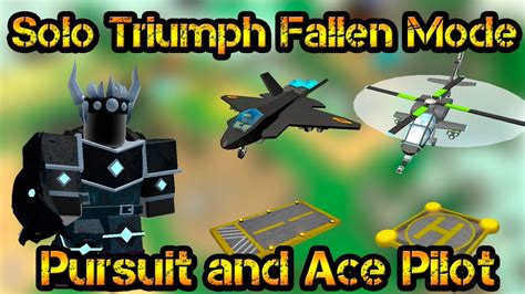 Solo Triumph Fallen Mode Ace Pilot And Pursuit Roblox Tower Defense