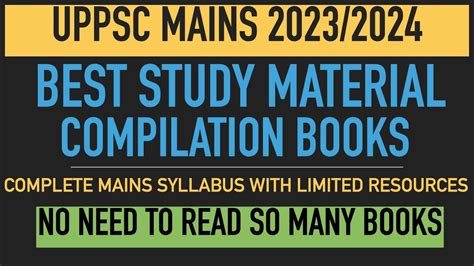 Uppsc Mains Best Study Material Compilation Book To Complete Uppcs