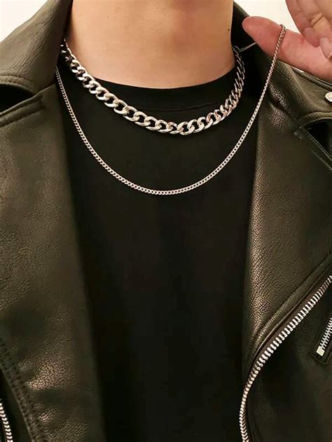 Pcs Men Chain Necklace Mens Chain Necklace Chains Necklace Chains