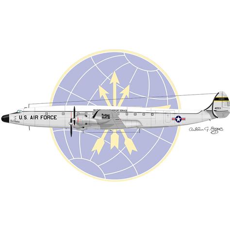 Lockheed C-121C Constellation Digital Art by Arthur Eggers - Fine Art ...