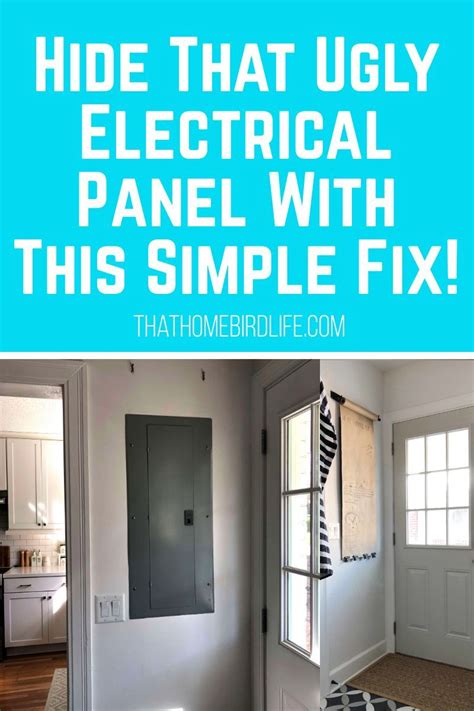 An Easy And Inexpensive Way To Cover Up An Electrical Panel Cover Electrical Panel Electrical