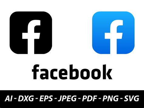 Facebook Logo, Facebook Digital File, Facebook Svg, Sticker Making ...