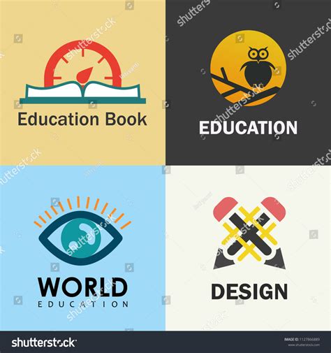 Education Vector Logo Set Stock Vector (Royalty Free) 1127866889 ...