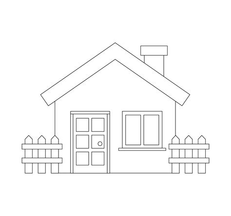 House Outline Clip Art Simple House Coloring Page Hd Png Download | Porn Sex Picture