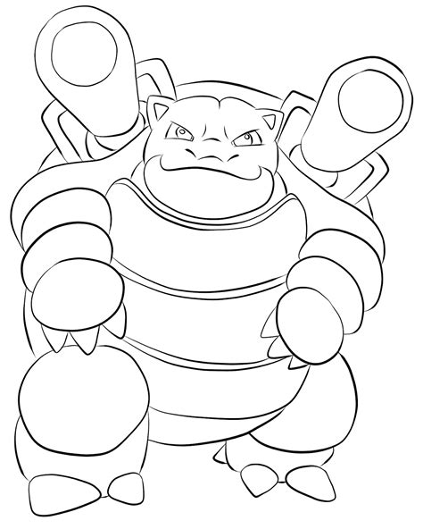 Free Blastoise Coloring Pages Collection Free Pokemon Coloring Pages