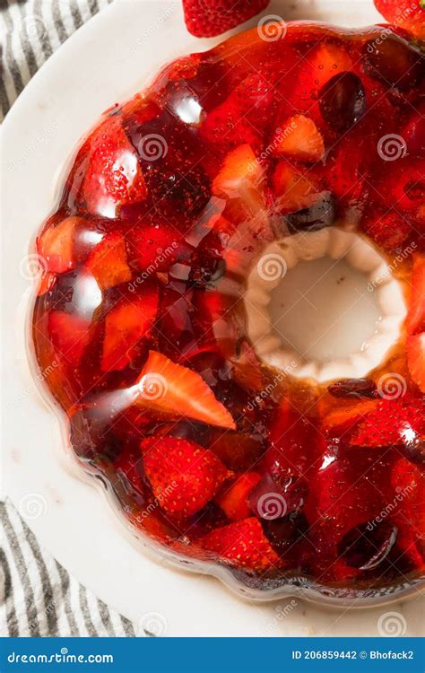 Homemade Layered Berry Gelatin Mold Stock Photo Image Of Homemade