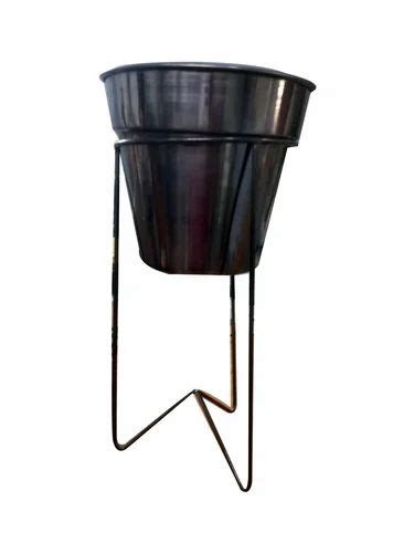 Black 16inch Iron Flower Planter For Decoration At Rs 150 Piece In