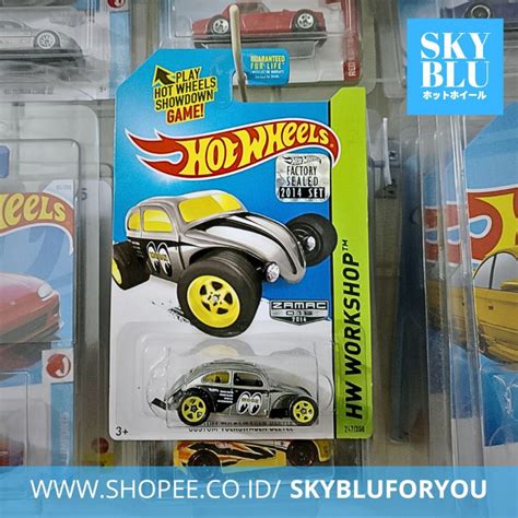 Jual Hot Wheels CUSTOM VOLKSWAGEN BEETLE MOONEYES ZAMAC HW WORKSHOP