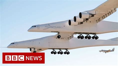 Worlds Largest Plane Takes To The Air Bbc News Youtube