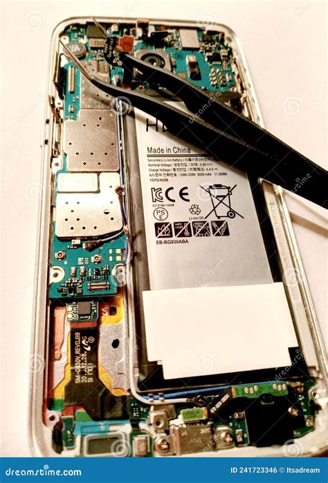 Samsung Galaxy S7 Smart Phone Internal Structure Editorial Photo