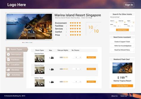 Entry #16 by MrVoon for Hotel booking website mockup | Freelancer