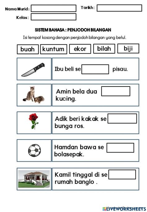 Penjodoh Bilangan Online Activity For Tahun 1 You Can Do The Exercises