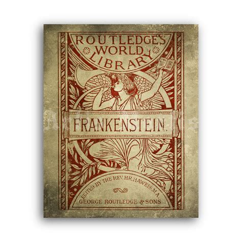 Printable Frankenstein By Mary Shelley First Edition Book Cover Art