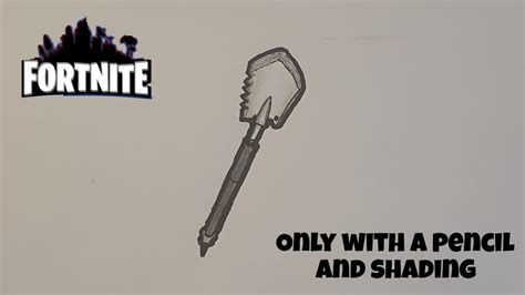 How To Draw Ice Breaker Pickaxe Fortnite Only With A Pencil And