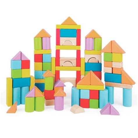 Set de 100 bloques construcción madera Hape