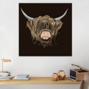 Paint By Numbers Scottish Highland Cattle Art