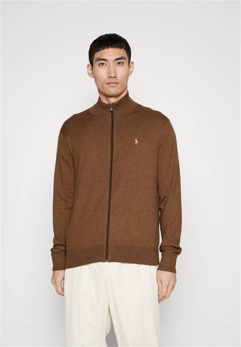 Polo Ralph Lauren Long Sleeve Full Zip Kardigan Luggage Brown Hnědá