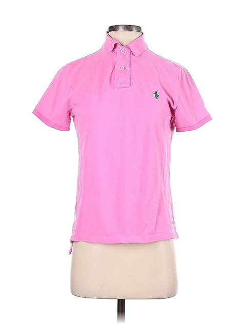 Polo By Ralph Lauren 100 Cotton Pink Short Sleeve Polo Size S 74