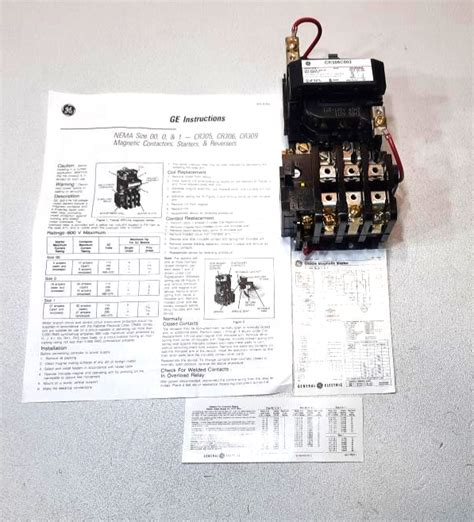 Ge Magnetic Motor Starter Cr306c002 Nema Size 1