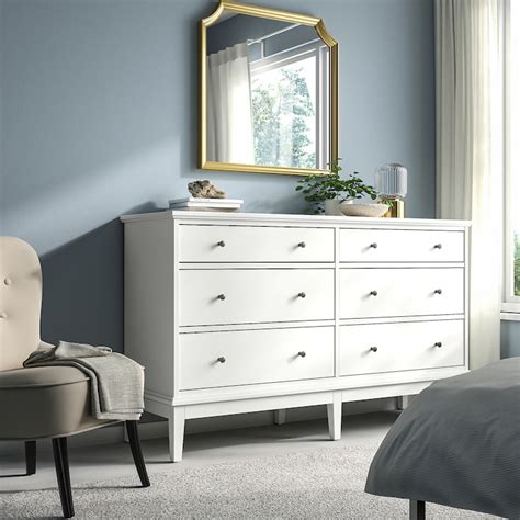 IDANÄS 6-drawer dresser, white, 162x50x95 cm (633/4x195/8x373/8") - IKEA CA