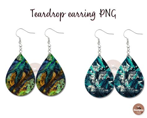 Tear Drop Earring Sublimation Design Bundle Cute And Etsy