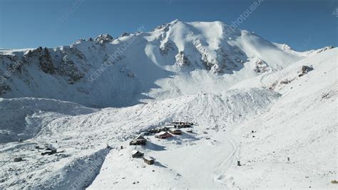 Aerial view of mountains in winter, Almaty, Kazakhstan - Stock Video ...