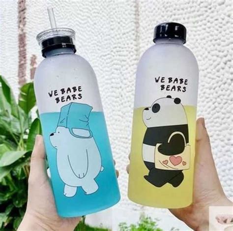 Botol Minum 1 Liter We Babe Bears Karakter Kartun Botol Minuman Anak