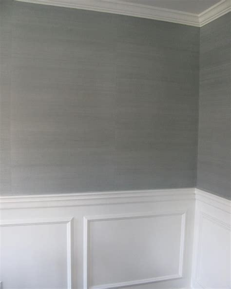 Gray Grasscloth Wallpaper