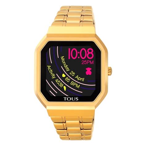 Reloj Smartwatch B Connect De Acero Ip Dorado Tous