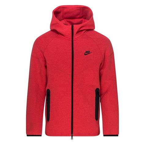 Nike Luvtröja Nsw Tech Fleece 24 Fz Röd Svart